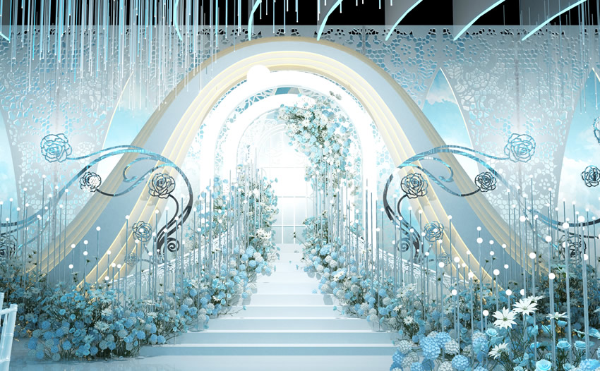 龙马潭釡香烙馍村水晶厅效果展示